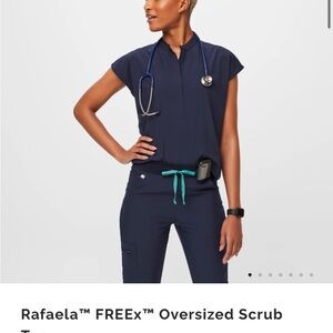 Rafaela Navy Blue Scrub Top